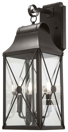 Minka-Lavery - 73292-143C - Four Light Outdoor Wall Mount - De Luz - Oil Rubbed Bronze w/Gold Highlights