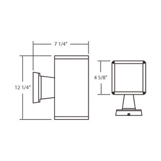 ARCHITECTURAL OUTDOOR OUTDR,WLLMNT,75W PAR30,SQ,UPDN (19210-018)