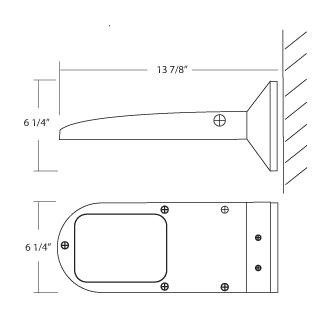 ARCHITECTURAL OUTDOOR OUTDR,LED SCONCE,10W,680LM,BRZ (23250-017)