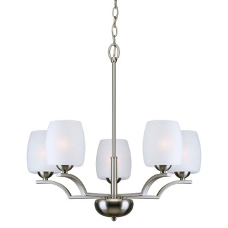 Forte - 2631-05-55 - Five Light Chandelier - Brushed Nickel