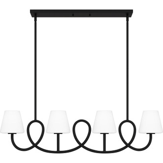 Atkins Four Light Linear Chandelier (ATK440MBK)