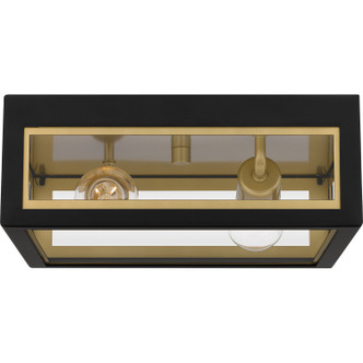 Bourbon Two Light Outdoor Flush Mount (BBN1612MBK)