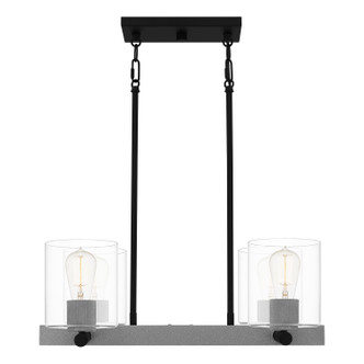 Caldwell Four Light Linear Chandelier (CDW5022MBK)