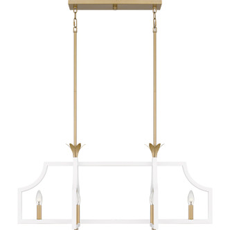 Dusty Lane Six Light Linear Chandelier (DSL638W)