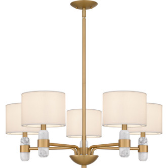 Quoizel - KMB5030BWS - Five Light Chandelier - Kimberly - Brushed Weathered Brass