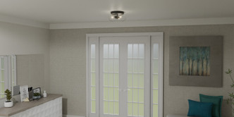 Lucy Three Light Flush Mount (LCY1614MBK)