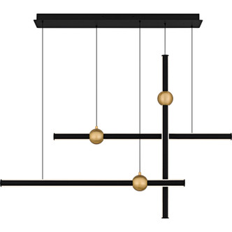 Harvick LED Linear Chandelier (PCHVK144MBK)