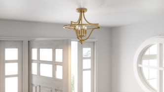 Harvel Four Light Semi-Flush Mount (QF5119WS) Harvel Four Light Semi-Flush Mount (QF5119WS)