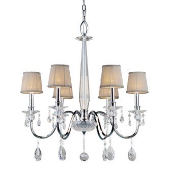 Forte - 4009-06-05 - Six Light Chandelier - Chrome
