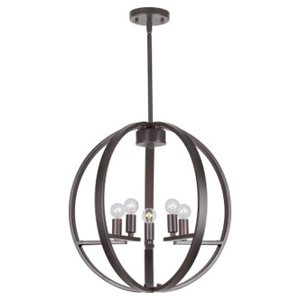Forte - 7057-05-32 - Five Light Chandelier - Antique Bronze
