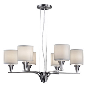 Forte - 7069-06-55 - Six Light Chandelier - Brushed Nickel