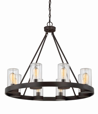 Inman Eight Light Outdoor Chandelier (1-1130-8-13)