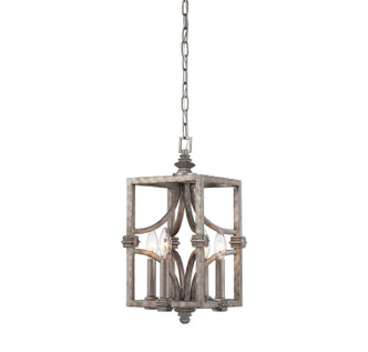 Savoy House - 3-4302-4-242 - Four Light Foyer Pendant - Structure - Aged Steel