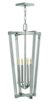 Fredrick Ramond - FR36015PNI - Four Light Foyer Pendant - Empire - Polished Nickel