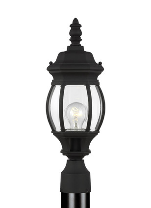 Generation Lighting - 82202-12 - One Light Outdoor Post Lantern - Wynfield - Black