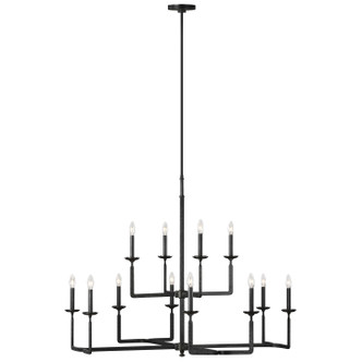 Generation Lighting - F3290/12AI - 12 Light Chandelier - Ansley - Aged Iron