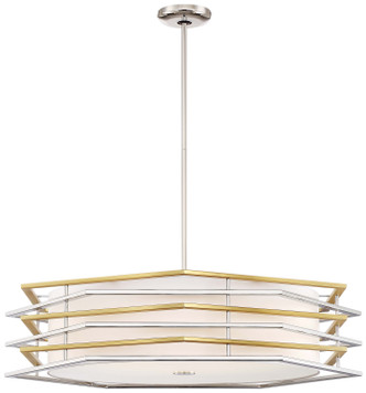 George Kovacs - P1073-657-L - LED Pendant - Levels - Polished Nickel W/Honey Gold