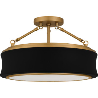 Quoizel Semi-Flush Mount Three Light Semi-Flush Mount (QSF6801MBK)