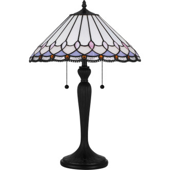 Tiffany Two Light Table Lamp (TF6149MBK)