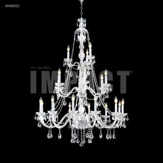 James R. Moder - 40480S22 - 21 Light Chandelier - Palace Ice - Silver James R. Moder - 40480S22 - 21 Light Chandelier - Palace Ice - Silver