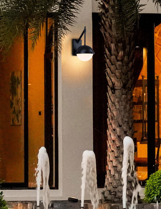 Fusion LED Outdoor Wall Sconce (FSN-7102W-ETCH-MBLK)
