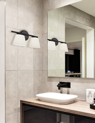 Fusion One Light Wall Sconce (FSN-8071-OPAL-MBLK)