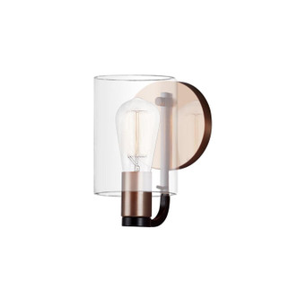 Fusion One Light Wall Sconce (FSN-8081-CLER-MBBR)