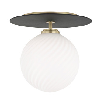 Mitzi - H200501L-AGB/BK - LED Semi Flush Mount - Ellis - Aged Brass