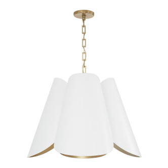Capital Lighting - 355441RE - Four Light Pendant - Maeve - Matte Brass and White Capital Lighting - 355441RE - Four Light Pendant - Maeve - Matte Brass and White