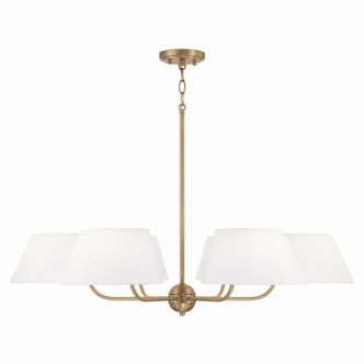 Capital Lighting - 450461AD - Six Light Chandelier - Welsley - Aged Brass