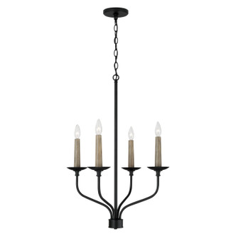 Capital Lighting - 451541MB - Four Light Chandelier - Wilder - Matte Black Capital Lighting - 451541MB - Four Light Chandelier - Wilder - Matte Black
