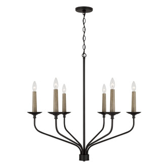 Capital Lighting - 451561MB - Six Light Chandelier - Wilder - Matte Black