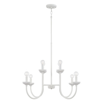 Capital Lighting - 456181CE - Eight Light Chandelier - Mallory - Ceramic White Capital Lighting - 456181CE - Eight Light Chandelier - Mallory - Ceramic White