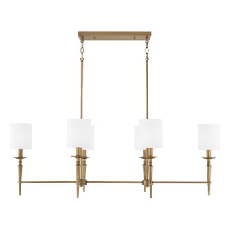 Capital Lighting - 842661AD-701 - Six Light Island Pendant - Abbie - Aged Brass