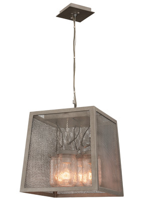 Kalco - 500051CI - Four Light Pendant - Highland - Country Iron