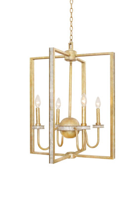 Kalco - 500754HG - Four Light Foyer Pendant - LaSalle - Honey Gold