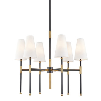 Hudson Valley - 3728-AOB - Six Light Chandelier - Bowery - Aged Brass/Old Bronze