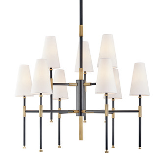 Hudson Valley - 3734-AOB - Nine Light Chandelier - Bowery - Aged Brass/Old Bronze