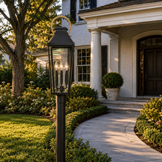 Dawson LED Post Top or Pier Mount Lantern (17501BK)