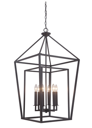 Hudson Six Light Foyer Pendant (45836-OB)