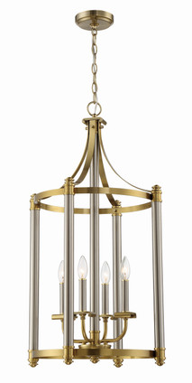 Stanza Four Light Foyer Pendant (54834-BNKSB)