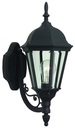 Leaded Straight Glass Cast One Light Wall Mount (Z317-TB)