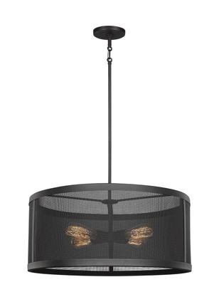 Visual Comfort Studio - 6528504-12 - Four Light Pendant - Gereon - Black