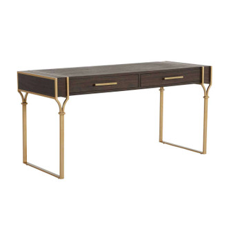 Gabby - SCH-166250 - Desk - Salvador - Painted Champagne|Dark Brown Stained Wood