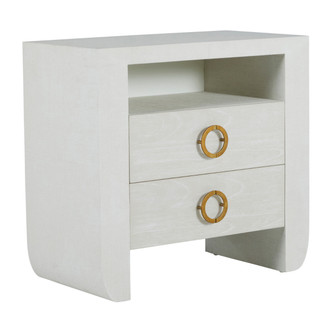 Gabby - SCH-169270 - Nightstand - Sherie - Cerused White|White Raffia|Stained Gold
