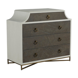 Gabby - SCH-169310 - Chest - Kirsten - Cerused White|Cerused Coal|Stained Brass