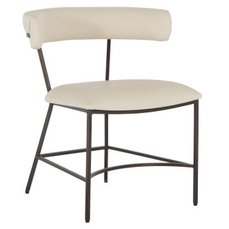 Gabby - SCH-175625 - Dining Chair - Matlock - White Leather|Dark Bronze