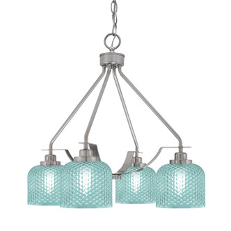 Toltec Lighting - 2604-BN-4615 - Four Light Chandelier - Odyssey - Brushed Nickel