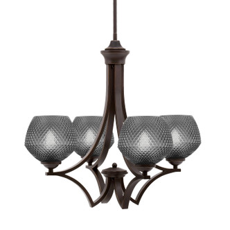 Toltec Lighting - 564-DG-4622 - Four Light Chandelier - Zilo - Dark Granite