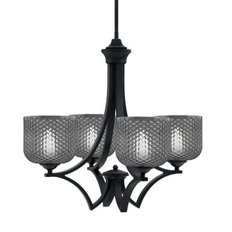 Toltec Lighting - 564-MB-4612 - Four Light Chandelier - Zilo - Dark Granite